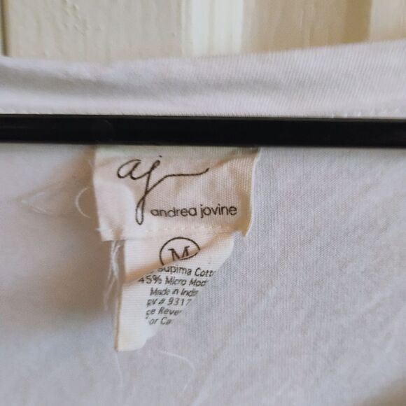 Andrea Jovine White and Blue Graphic Relaxed Tee - Picture 8 of 8